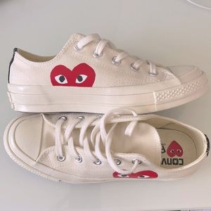 Comme des Garçons PLAY Peek-A-Boo Low-Top Canvas